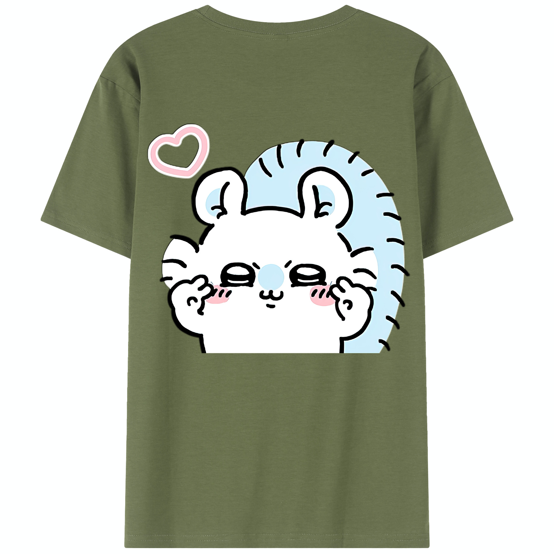 （画像用） ちいかわ モモンガ Chii-kawa Momonga 綿100％半袖Tシャツ（背面プリント）